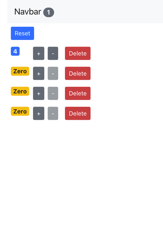 Screenshot of a simple counter app.